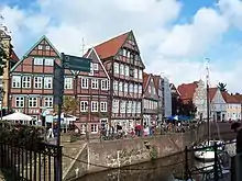 Fachwerkhäuser am&nbsp;Hansehafen