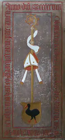Grabplatte eines Abtes von 1508