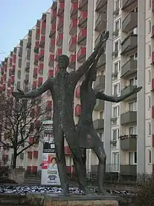 Lebensfreude, Statue in Erfurt-Johannesplatz