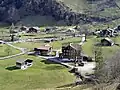 Blick auf südlichen Teil von Stechelberg vom Fusspfad nach Gimmelwald