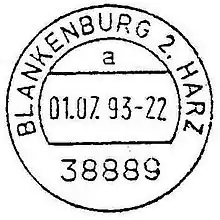 Kreisstegstempel mit Sehnensegment oben