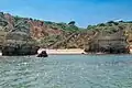 Der Strand Praia do camilo in Lagos