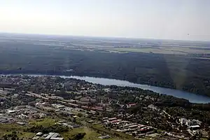 Strausberg mit dem Straussee im Hintergrund