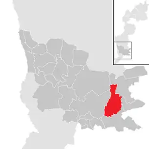 Lage der Gemeinde Strem im Bezirk Güssing (anklickbare Karte)