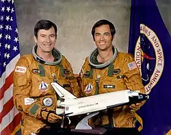 John Young (links) und Robert Crippen