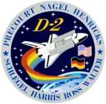 Missionsemblem STS-55 und D-2