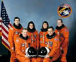 v.&nbsp;l.&nbsp;n.&nbsp;r. Peter Wisoff, Brian Duffy, Nancy Currie, Janice Voss, Ronald  Grabe, David Low