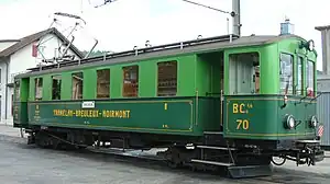 Historischer Motorwagen BCe 2/4 70