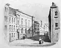Synagoge an der Westenriederstraße, Zeichnung von Carl August Lebschée