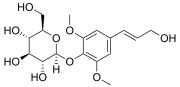 Strukturformel von Syringin(β-D-Glucosid des Sinapylalkohols)