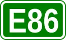 Zeichen der Europastraße 86