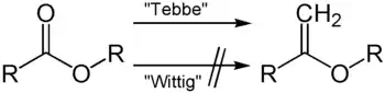 Methylierung eines Esters mit der Tebbe-Reagenz