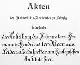 Leipziger Anstellungsakte