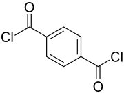 Strukturformel von Terephthalsäuredichlorid