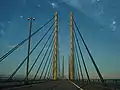 Auf der Öresundbrücke beginnt der schwedische Teil der Europastraße&nbsp;20.