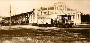 Straßenbahn-Güterverkehr auf dem Brauereigelände in der ersten Hälfte der 1920er Jahre