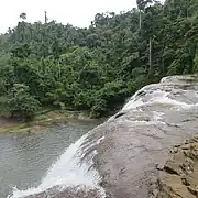 Blick von der Fallkante des Hauptfalls