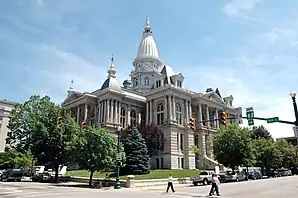 Tippecanoe County Courthouse in Lafayette, gelistet im NRHP Nr. 72000013