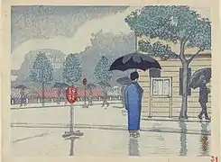Tokyo bei Regen, ca. 1930