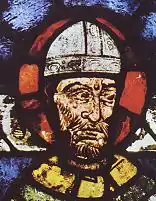 Thomas Becket, englischer Lordkanzler, Glasmalerei von Samuel Caldwell Jr., Canterbury-Kathedrale, 1919.