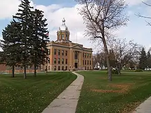 Trail County Courthouse, gelistet im NRHP mit der Nr. 80002928