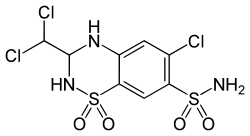 Strukturformel von Trichlormethiazid