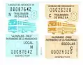 Von der TCSA ausgegebene Fahrscheine für die Linie 8
