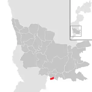 Lage der Gemeinde Tschanigraben im Bezirk Güssing (anklickbare Karte)