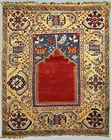Linkes Bild: Siebenbürger Teppich, 18. Jahrhundert(?), Metropolitan Museum of ArtRechtes Bild: Siebenbürger Teppich, 17. Jh.