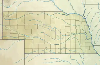 Reliefkarte: Nebraska