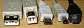 Diverse USB-1.0-/2.0-Steckerv.&nbsp;l.&nbsp;n.&nbsp;r.: Typ A, Typ B, Typ Mini-B 5-polig (standard­konform), Typ Miniatur-B 4-polig (Mitsumi), Typ Miniatur-B 4-polig (Aiptek)