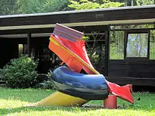 Klaus H. Hartmann (Pink Flamingo, 1989) am Kunstpfad Universität Ulm