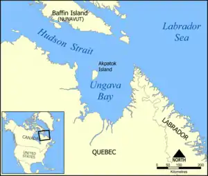 Karte der Ungava Bay