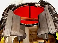 Graphit-Strahlruder, ausgestellt im Deutschen Museum