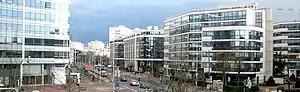 Sicht von Issy-les-Moulineaux zum Bahnhof der RER-Linie C