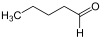 Strukturformel von Valeraldehyd