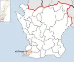 Lage der Gemeinde Vellinge