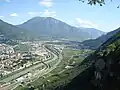 Im Gebiet von Trient begleitet nicht nur der Fluss den Radweg, sondern auch die vielbefahrene Brennerautobahn und die gut frequentierte Bahnlinie vom Brenner