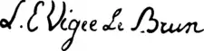 Signatur É. Vigée Le Brun
