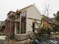 Vorderansicht eines Wohnhauses in der Altstadt von Viljandi