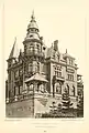 Ansicht der Villa Dicke in Wuppertal-Barmen. (Architekt: Weber) In: W.&nbsp;Kick (Hrsg.): Moderne Neubauten, 2.&nbsp;Jg.&nbsp;1895, Tafel&nbsp;23.