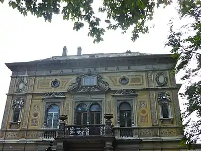 Vorderseite der Villa Patumbah, Zollikerstrasse 128, Zürich