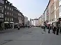Die Holstenstraße; Blick vom Kohlmarkt in Richtung Holstentor