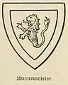 Wappen Geben-Münzmeister, 1379, gerandet mit schreitendem Löwen