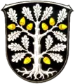 Wappen von Okriftel(Hessen)mit Laub, Eicheln und Wurzel