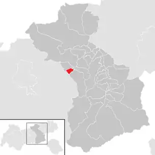 Lage der Gemeinde Weer im Bezirk Schwaz (anklickbare Karte)