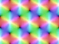 Weierstraß’sche ℘-Funktion zum Gitter 
  
    
      
        Γ
        =
        [
        1
        ,
        
          e
          
            π
            i
            
              /
            
            3
          
        
        ]
      
    
    {\displaystyle \Gamma =[1,e^{\pi i/3}]}
  
 im Bereich 
  
    
      
        [
        −
        3
        
          /
        
        2
        ,
        3
        
          /
        
        2
        ]
        ×
        [
        −
        9
        
          /
        
        8
        ,
        9
        
          /
        
        8
        ]
        i
      
    
    {\displaystyle [-3/2,3/2]\times [-9/8,9/8]i}
  
, die Nullstellen erscheinen schwarz und die Polstellen weiß