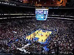 Innenansicht bei einem Spiel der 76ers (2012)