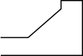 Einseitiger Wendehammer für Fahrzeuge bis 10&nbsp;m Länge (dreiachsiges Müllfahrzeug), ca. 20,00&nbsp;m&nbsp;× 15,00&nbsp;m