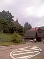 Kirche von Wintersingen und Bus Wendeplatz